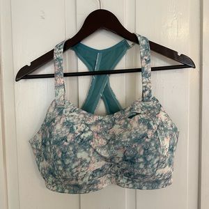 Brooks Juno Mint Marble Crossback Sports Bra 38d